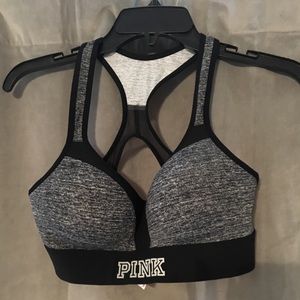 NWOT Gray pink sports bra
